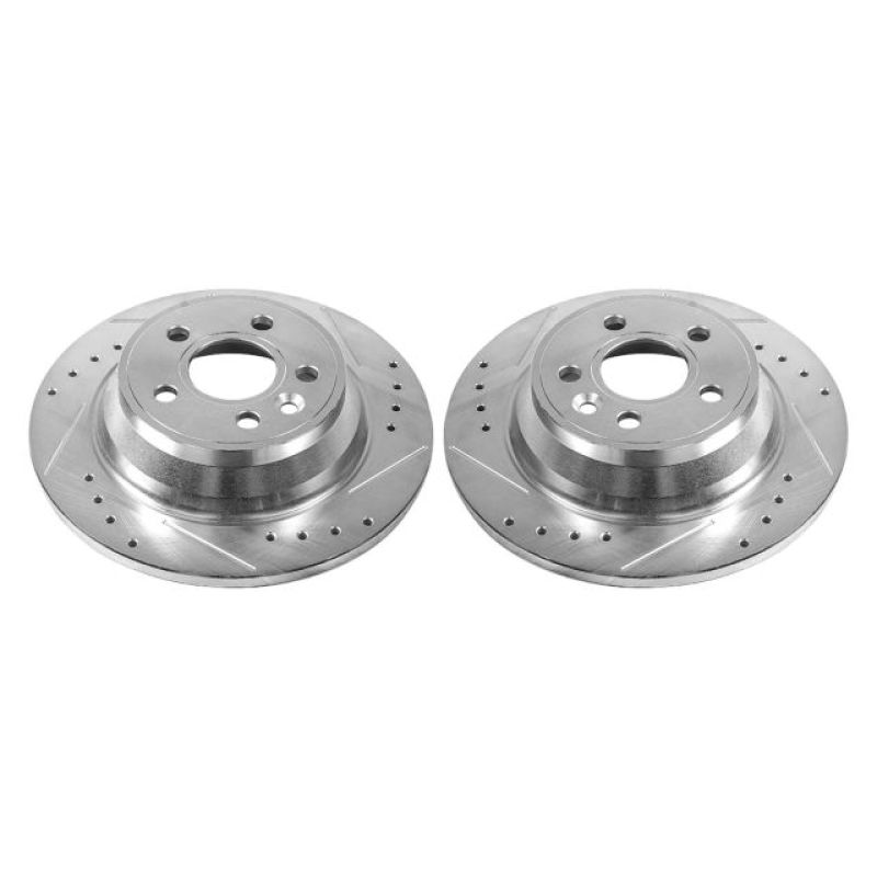 Power Stop 07-11 Volvo S80 Rear Evolution Drilled & Slotted Rotors - Pair - EBR1074XPR