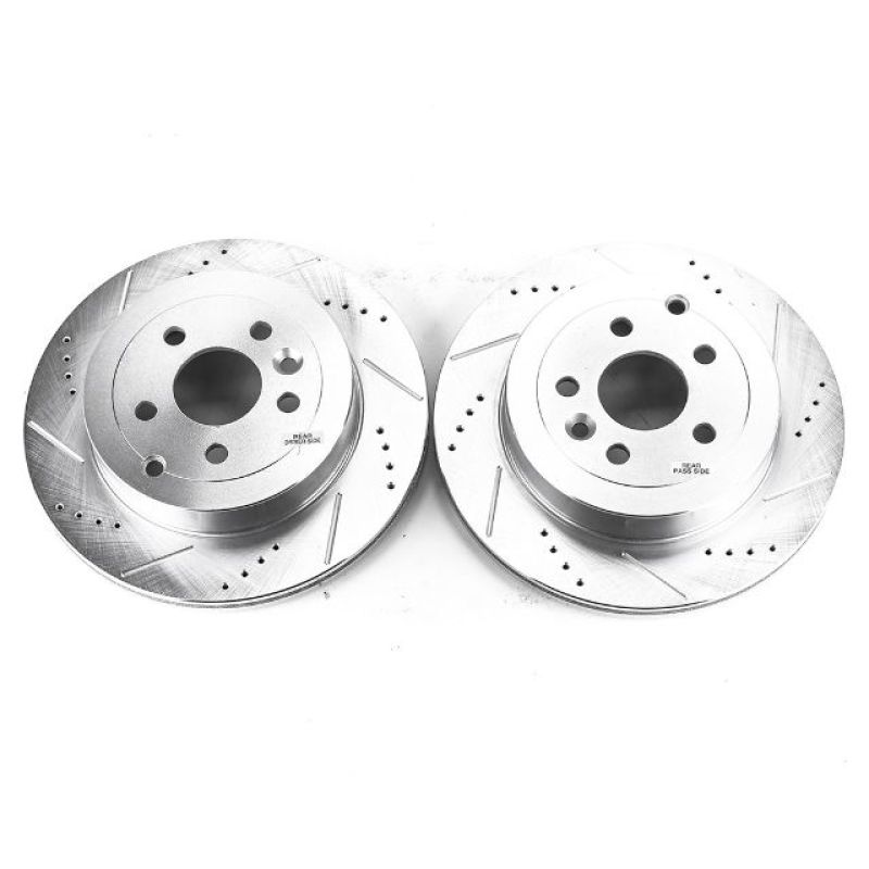 Power Stop 08-12 Land Rover LR2 Rear Evolution Drilled & Slotted Rotors - Pair - EBR1094XPR