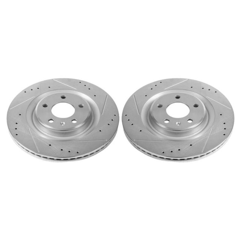 Power Stop 17-19 Audi A4 Rear Evolution Drilled & Slotted Rotors - Pair - EBR1209XPR