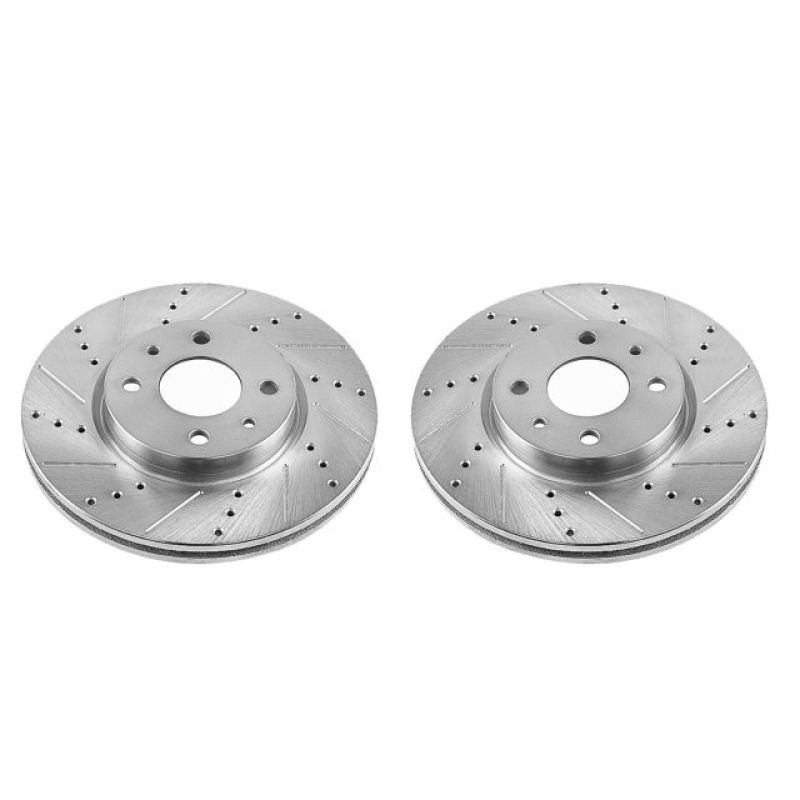 Power Stop 12-18 Fiat 500 Front Evolution Drilled & Slotted Rotors - Pair - EBR1296XPR