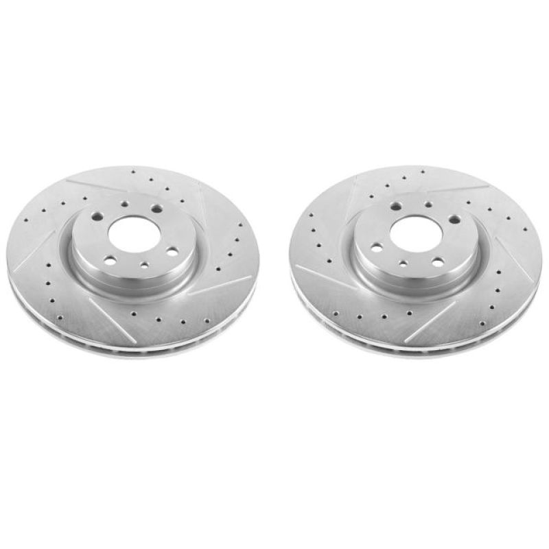 Power Stop 12-18 Fiat 500 Front Evolution Drilled & Slotted Rotors - Pair - EBR1297XPR