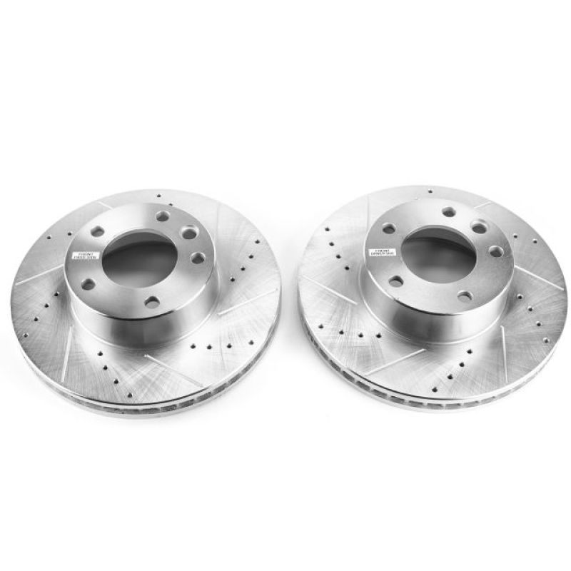 Power Stop 13-14 Mercedes-Benz G63 AMG Front Evolution Drilled & Slotted Rotors - Pair - EBR1449XPR