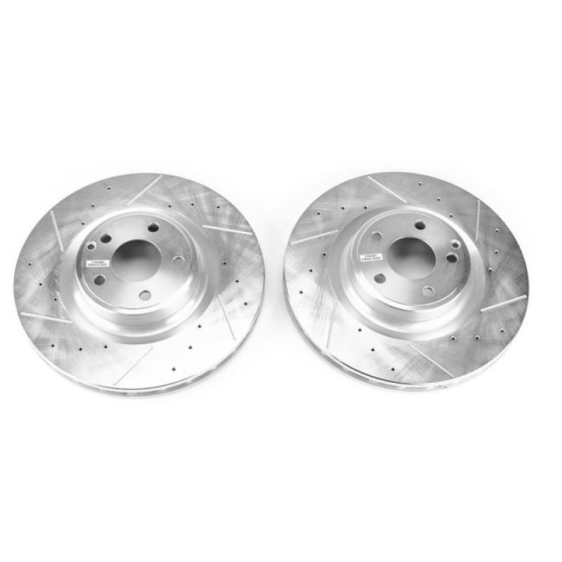 Power Stop 17-18 Mercedes-Benz SLC300 Front Evolution Drilled & Slotted Rotors - Pair - EBR1458XPR