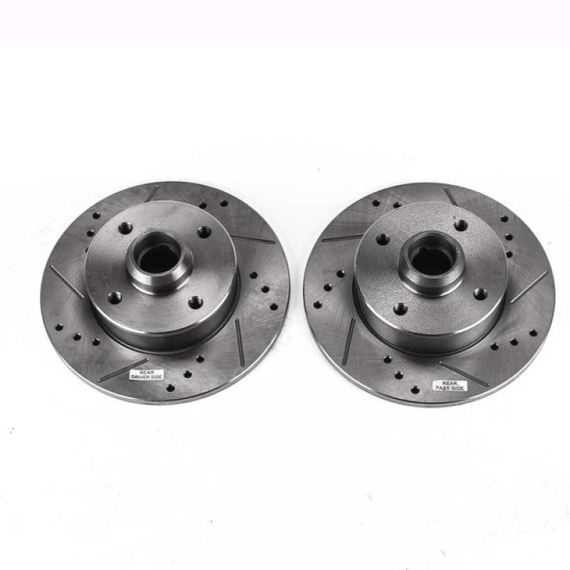 Power Stop 99-02 Volkswagen Cabrio Rear Evolution Drilled & Slotted Rotors - Pair - EBR250XPR