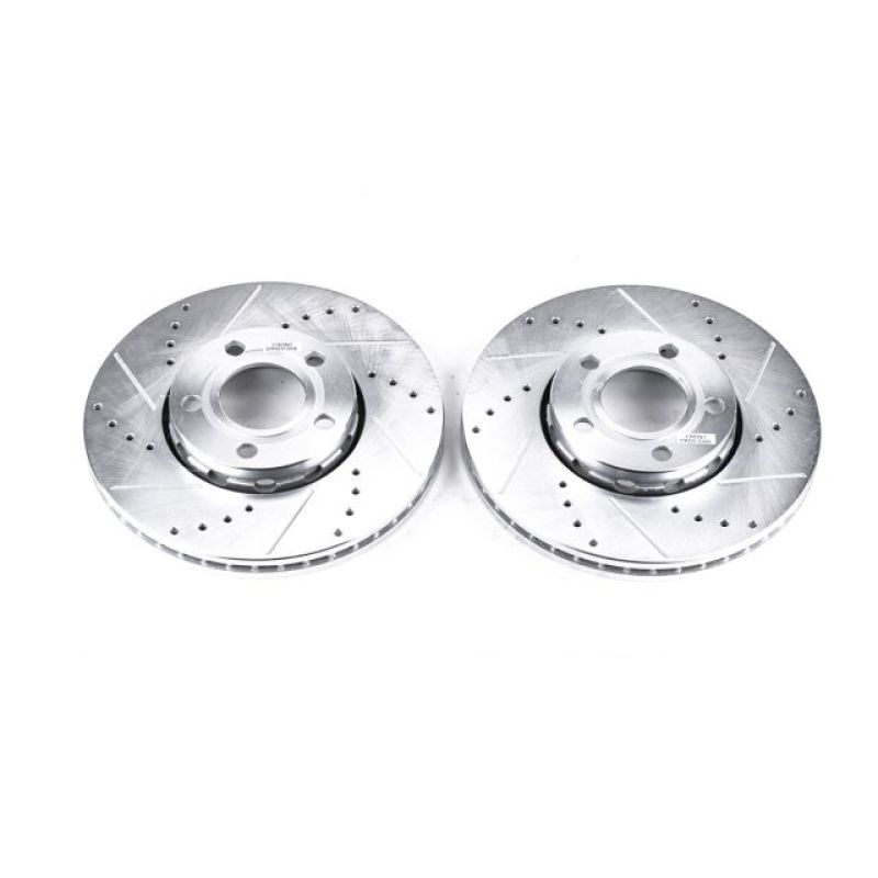 Power Stop 96-04 Audi A4 Front Evolution Drilled & Slotted Rotors - Pair - EBR430XPR