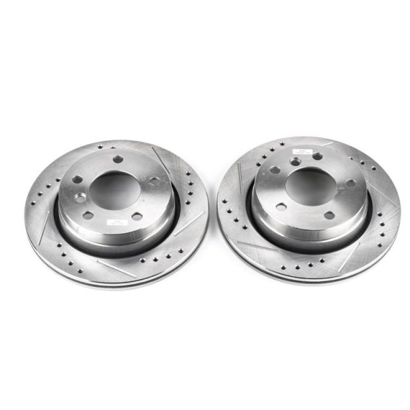 Power Stop 2000 BMW 323Ci Rear Evolution Drilled & Slotted Rotors - Pair - EBR488XPR