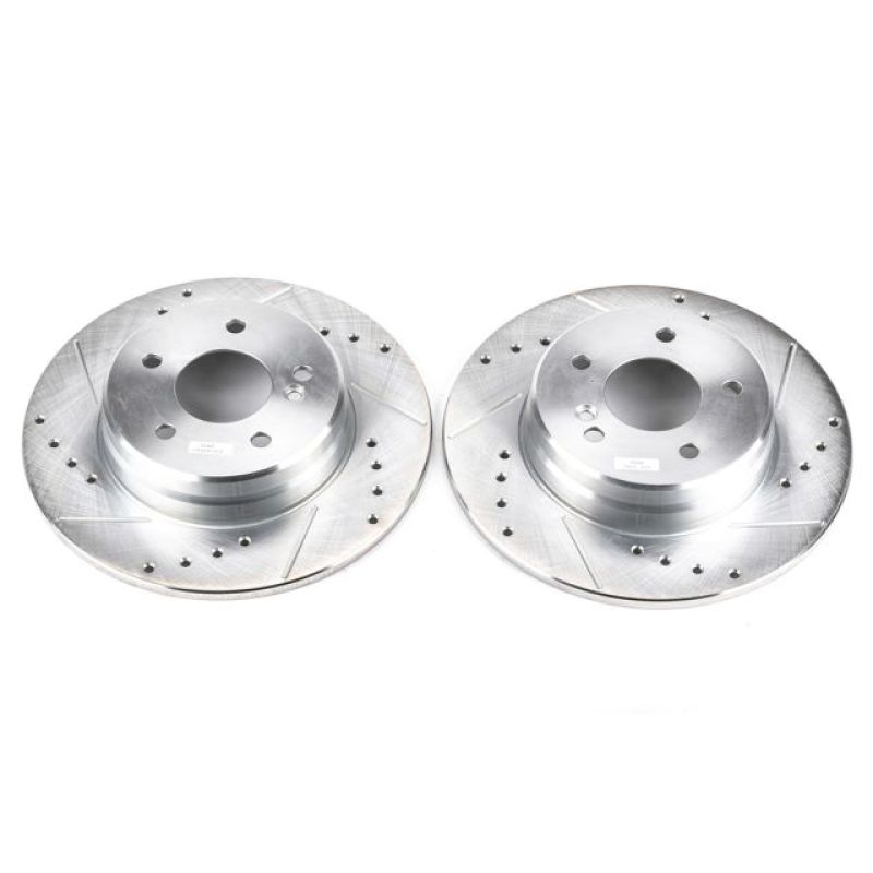 Power Stop 96-97 Mercedes-Benz C36 AMG Rear Evolution Drilled & Slotted Rotors - Pair - EBR491XPR