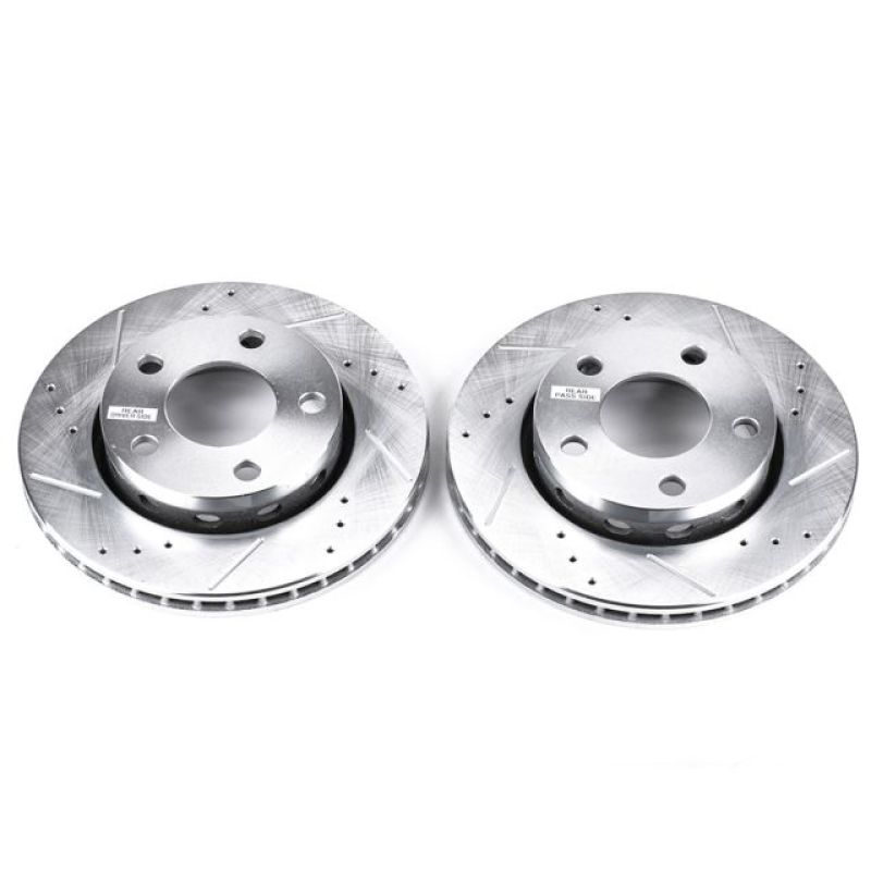 Power Stop 00-02 Audi S4 Rear Evolution Drilled & Slotted Rotors - Pair - EBR638XPR