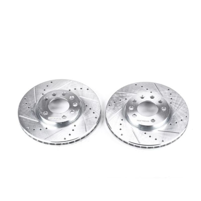 Power Stop 03-11 Saab 9-3 Front Evolution Drilled & Slotted Rotors - Pair - EBR678XPR