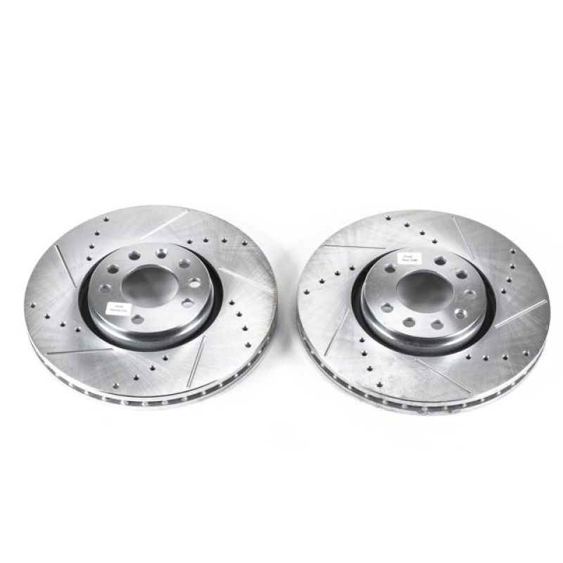 Power Stop 06-11 Saab 9-3 Front Evolution Drilled & Slotted Rotors - Pair - EBR687XPR