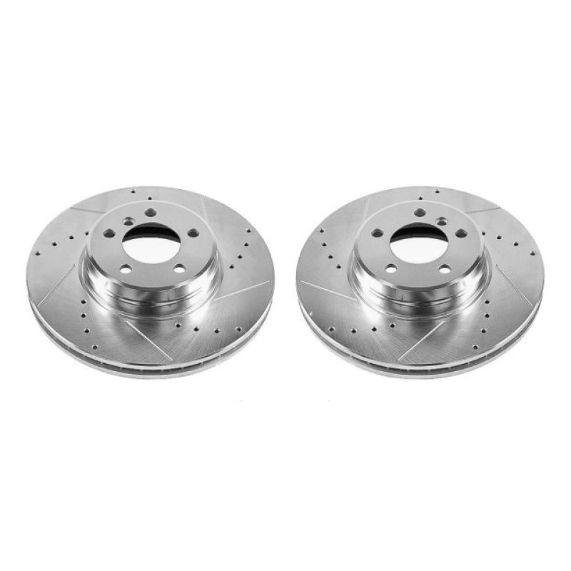 Power Stop 03-05 Land Rover Range Rover Front Evolution Drilled & Slotted Rotors - Pair - EBR695XPR