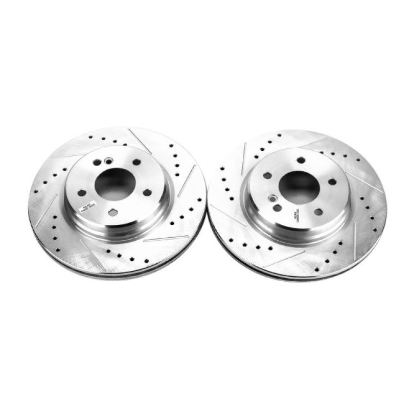 Power Stop 05-06 Chrysler Crossfire Rear Evolution Drilled & Slotted Rotors - Pair - EBR808XPR