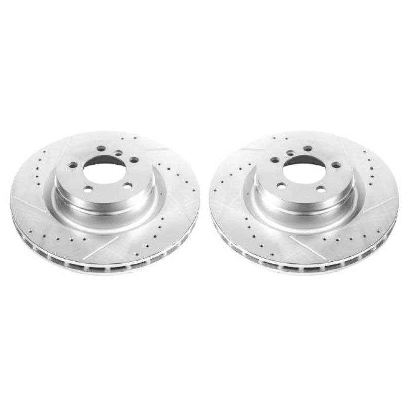 Power Stop 06-12 Land Rover Range Rover Front Evolution Drilled & Slotted Rotors - Pair - EBR815XPR