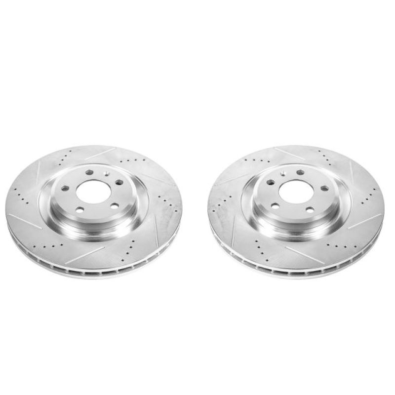 Power Stop 10-11 Audi S4 Front Evolution Drilled & Slotted Rotors - Pair - EBR839XPR
