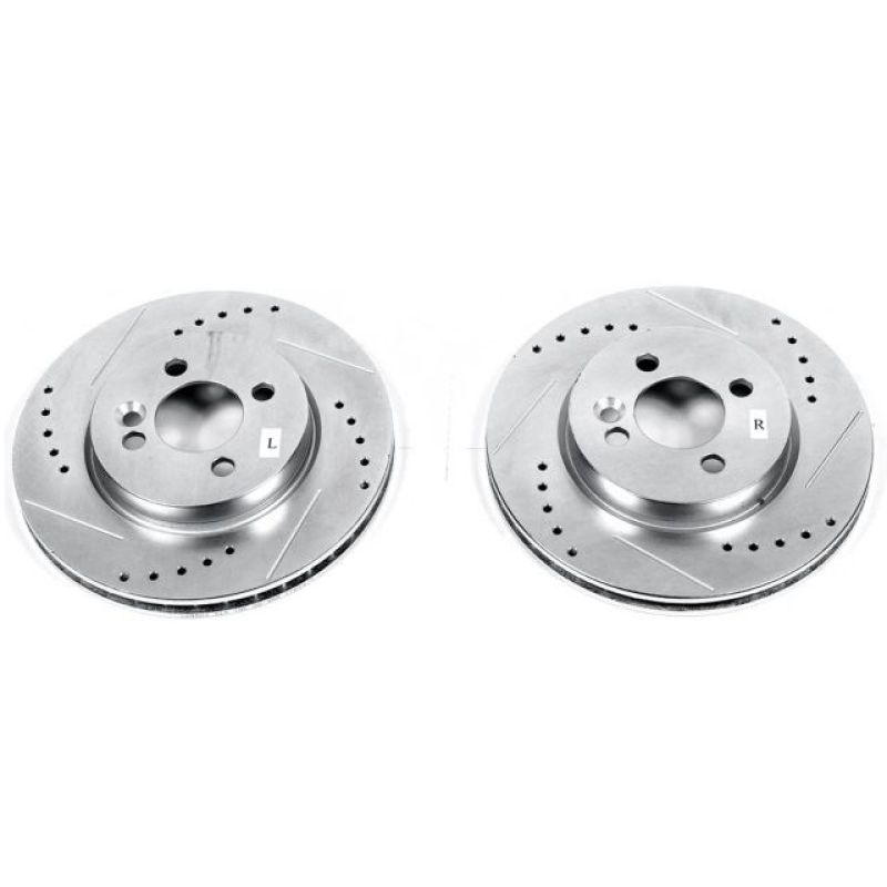 Power Stop 07-16 Mini Cooper Front Evolution Drilled & Slotted Rotors - Pair - EBR854XPR