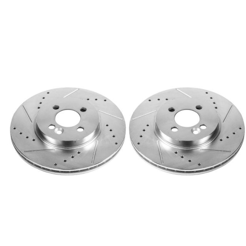 Power Stop 07-16 Mini Cooper Front Evolution Drilled & Slotted Rotors - Pair - EBR855XPR