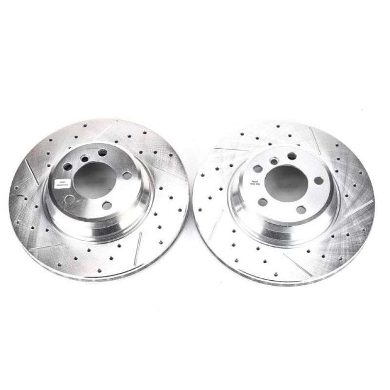 Power Stop 02-05 BMW 745i Front Evolution Drilled & Slotted Rotors - Pair - EBR864XPR