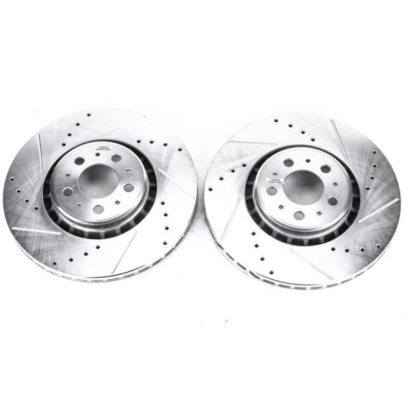 Power Stop 03-14 Volvo XC90 Front Evolution Drilled & Slotted Rotors - Pair - EBR894XPR