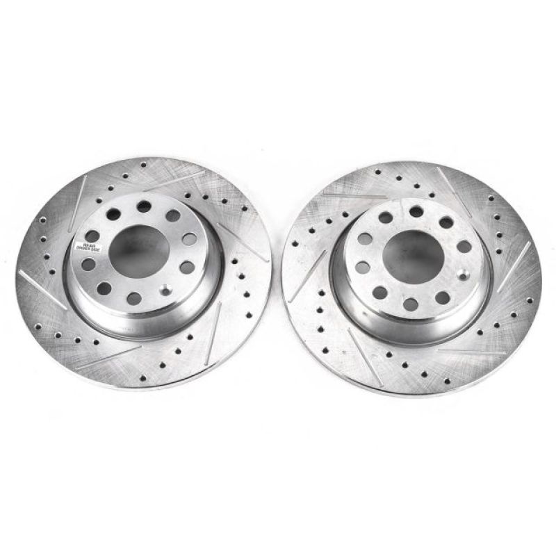 Power Stop 06-09 Audi A3 Rear Evolution Drilled & Slotted Rotors - Pair - EBR899XPR