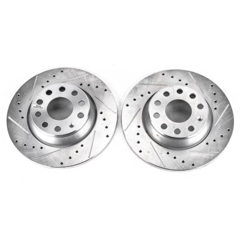 Power Stop 06-09 Audi A3 Rear Evolution Drilled & Slotted Rotors - Pair - EBR899XPR