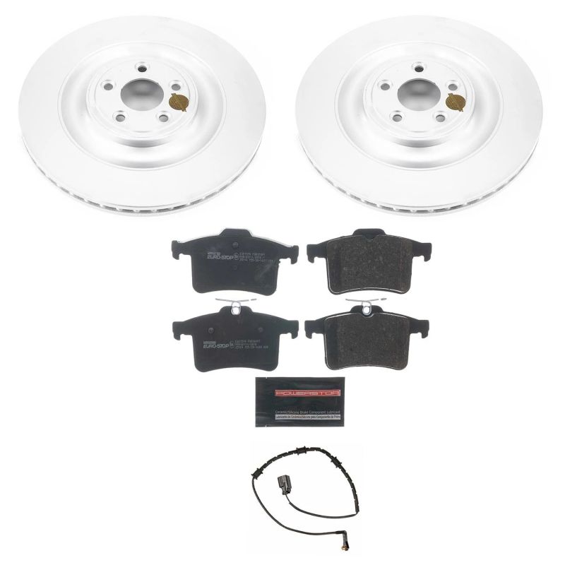 Power Stop 10-15 Jaguar XF Rear Euro-Stop Brake Kit - ESK5649