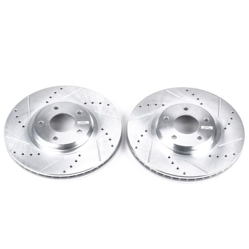 Power Stop 03-05 Infiniti FX35 Front Evolution Drilled & Slotted Rotors - Pair - JBR1100XPR