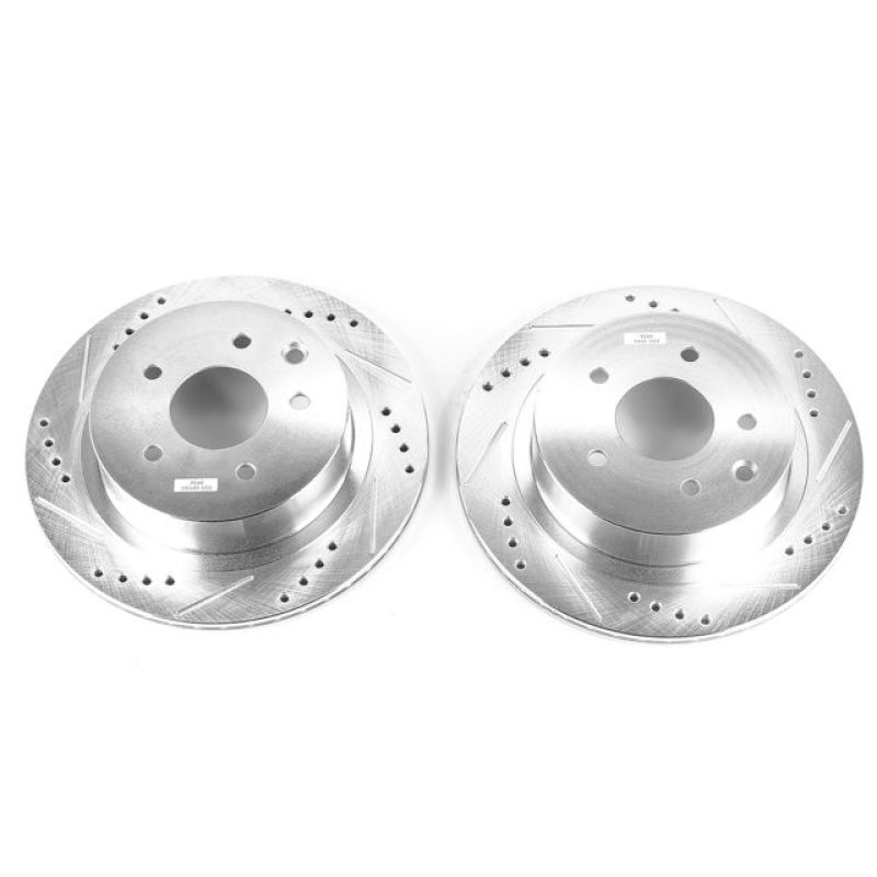Power Stop 03-05 Infiniti G35 Rear Evolution Drilled & Slotted Rotors - Pair - JBR1106XPR
