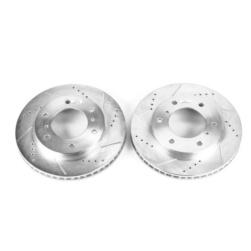 Power Stop 00-06 Mitsubishi Montero Front Evolution Drilled & Slotted Rotors - Pair - JBR1126XPR