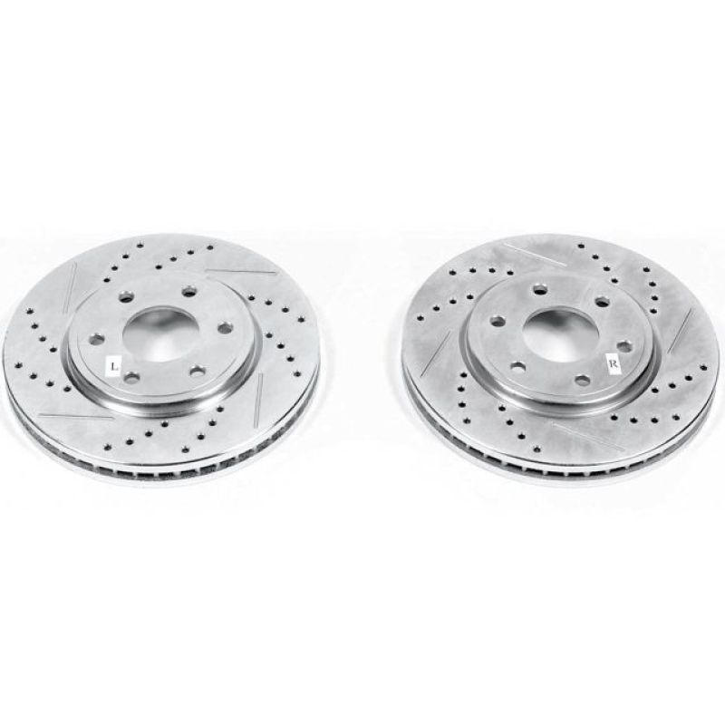 Power Stop 05-19 Nissan Frontier Front Evolution Drilled & Slotted Rotors - Pair - JBR1166XPR