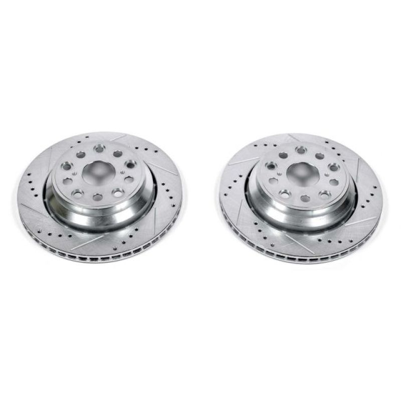 Power Stop 07-17 Lexus LS460 Rear Evolution Drilled & Slotted Rotors - Pair - JBR1350XPR