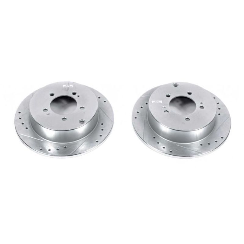 Power Stop 09-15 Mitsubishi Lancer Rear Evolution Drilled & Slotted Rotors - Pair - JBR1374XPR