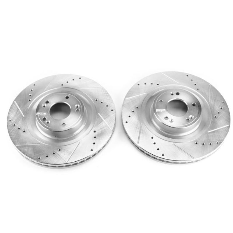 Power Stop 12-16 Hyundai Equus Front Evolution Drilled & Slotted Rotors - Pair - JBR1537XPR