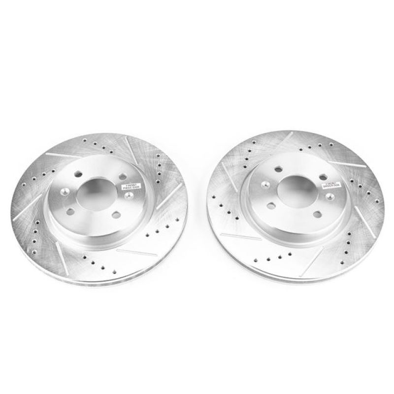 Power Stop 2018 Hyundai Accent Front Evolution Drilled & Slotted Rotors - Pair - JBR1562XPR