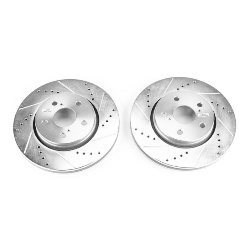 Power Stop 18-19 Toyota C-HR Front Evolution Drilled & Slotted Rotors - Pair - JBR1757XPR