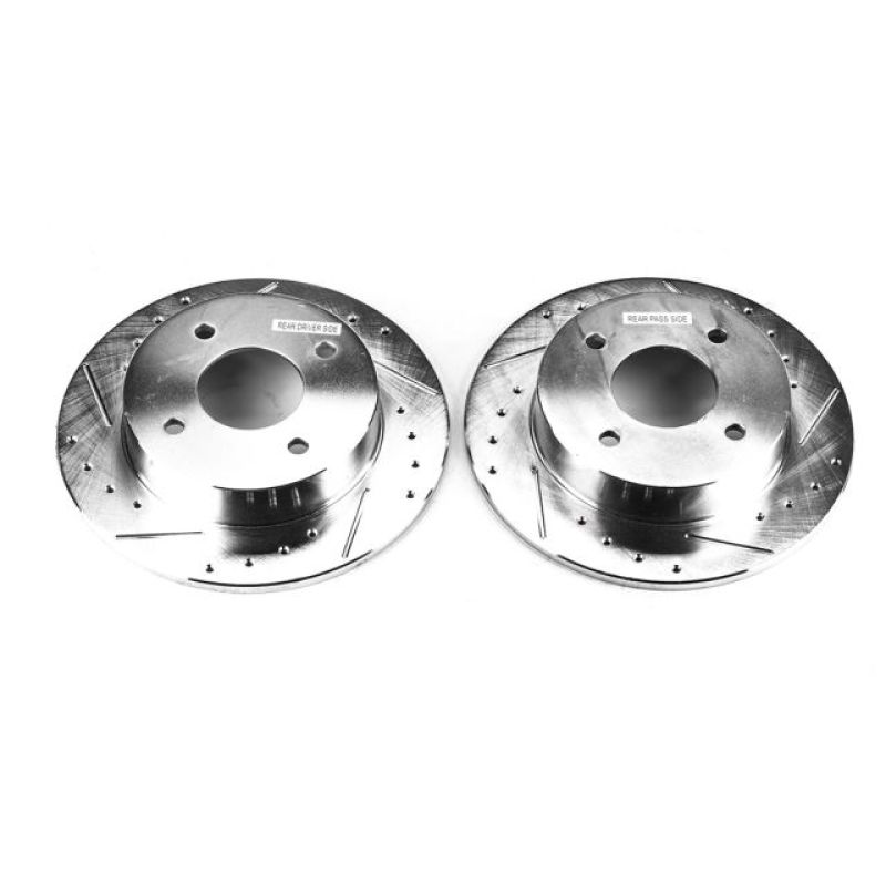 Power Stop 89-98 Nissan 240SX Rear Evolution Drilled & Slotted Rotors - Pair - JBR504XPR