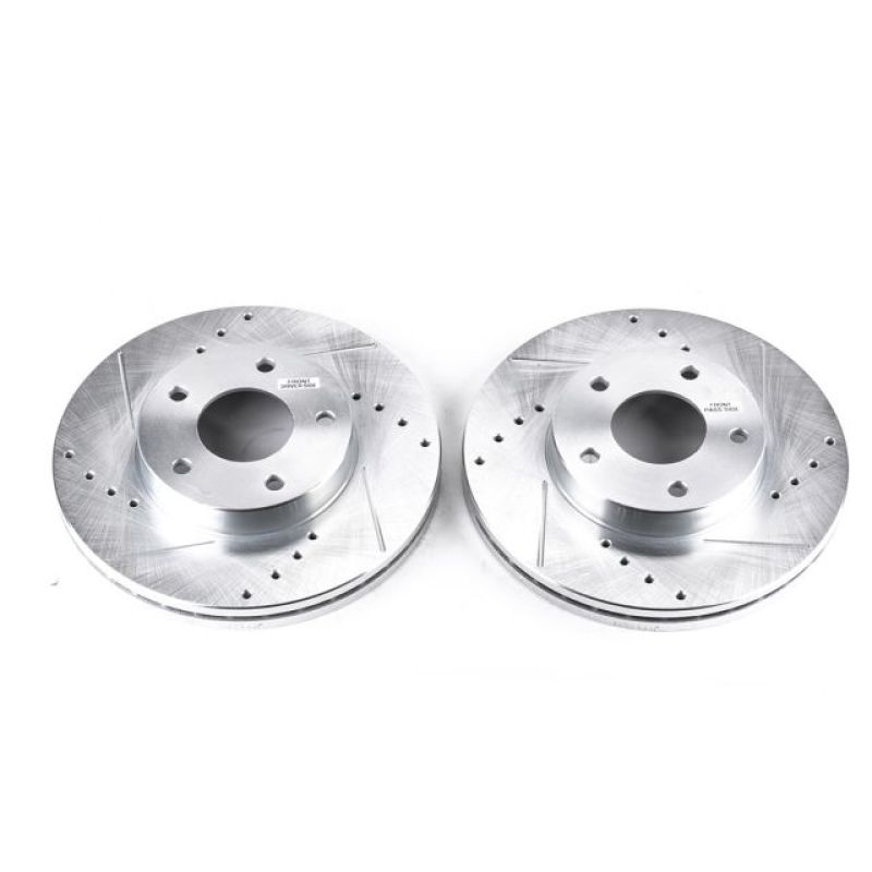 Power Stop 89-90 Nissan 300ZX Front Evolution Drilled & Slotted Rotors - Pair - JBR508XPR