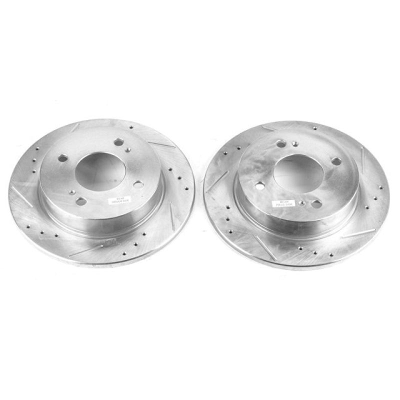 Power Stop 91-96 Infiniti G20 Rear Evolution Drilled & Slotted Rotors - Pair - JBR553XPR