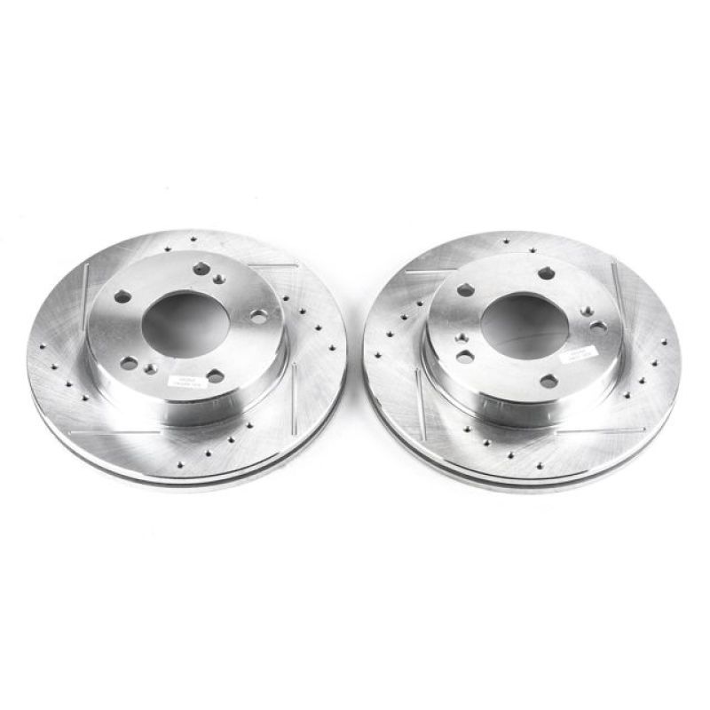 Power Stop 94-96 Nissan 240SX Front Evolution Drilled & Slotted Rotors - Pair - JBR559XPR