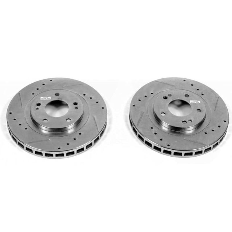 Power Stop 91-93 Dodge Stealth Front Evolution Drilled & Slotted Rotors - Pair - JBR582XPR