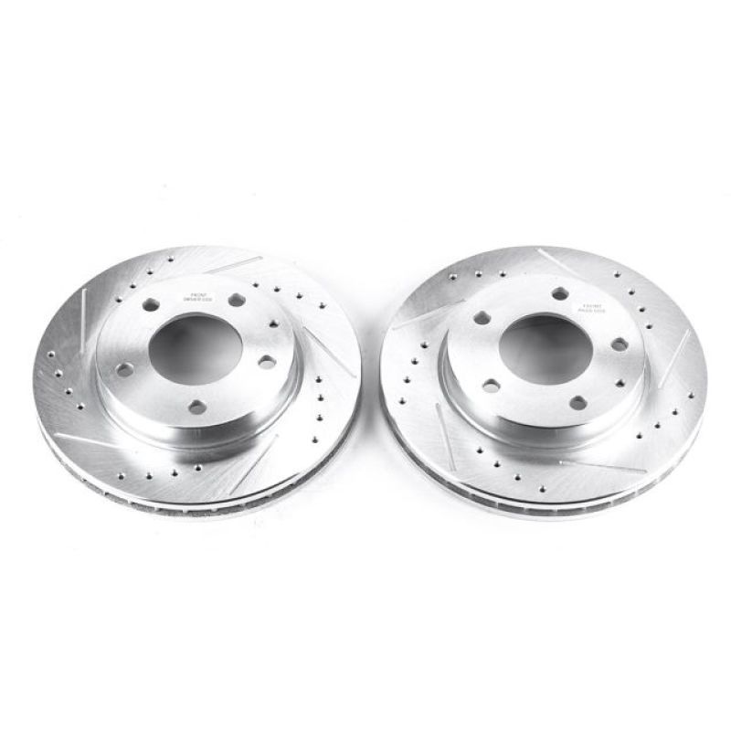 Power Stop 93-97 Ford Probe Front Evolution Drilled & Slotted Rotors - Pair - JBR577XPR