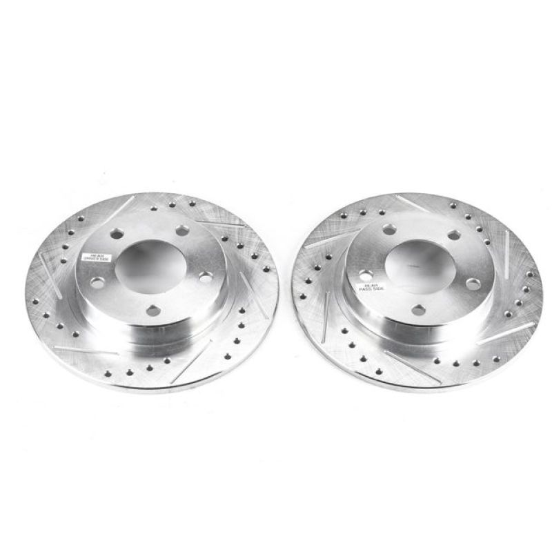 Power Stop 93-97 Ford Probe Rear Evolution Drilled & Slotted Rotors - Pair - JBR578XPR