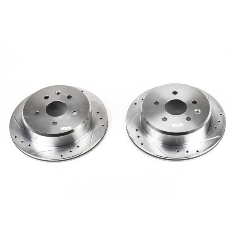 Power Stop 92-98 Lexus SC300 Rear Evolution Drilled & Slotted Rotors - Pair - JBR715XPR