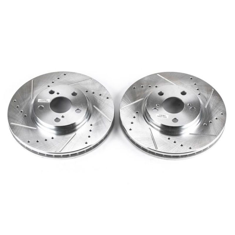 Power Stop 94-99 Toyota Celica Front Evolution Drilled & Slotted Rotors - Pair - JBR748XPR