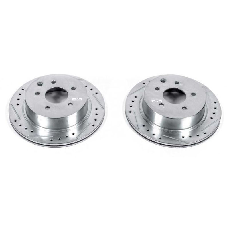 Power Stop 93-97 Infiniti J30 Rear Evolution Drilled & Slotted Rotors - Pair - JBR751XPR