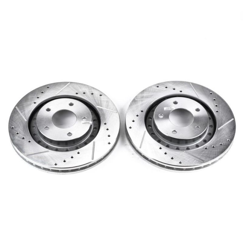 Power Stop 94-96 Dodge Stealth Front Evolution Drilled & Slotted Rotors - Pair - JBR785XPR