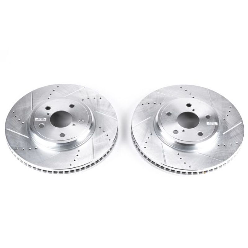 Power Stop 01-06 Lexus LS430 Front Evolution Drilled & Slotted Rotors - Pair - JBR938XPR
