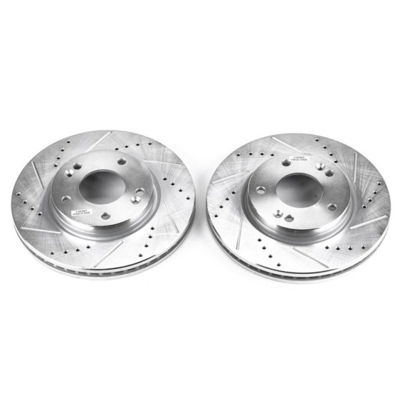 Power Stop 01-05 Hyundai Santa Fe Front Evolution Drilled & Slotted Rotors - Pair - JBR949XPR