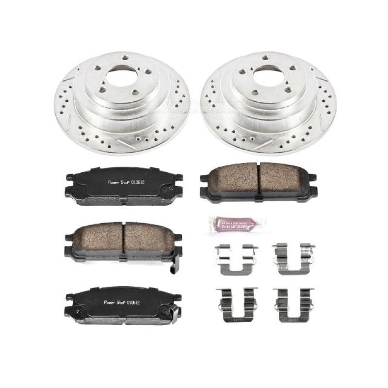 Power Stop 93-96 Subaru Impreza Rear Z23 Evolution Sport Brake Kit - K448