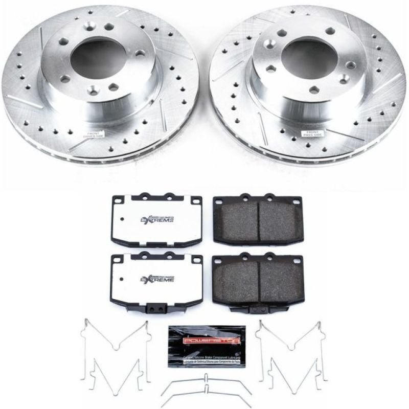 Power Stop 86-91 Mazda RX-7 Front Z26 Street Warrior Brake Kit - K470-26