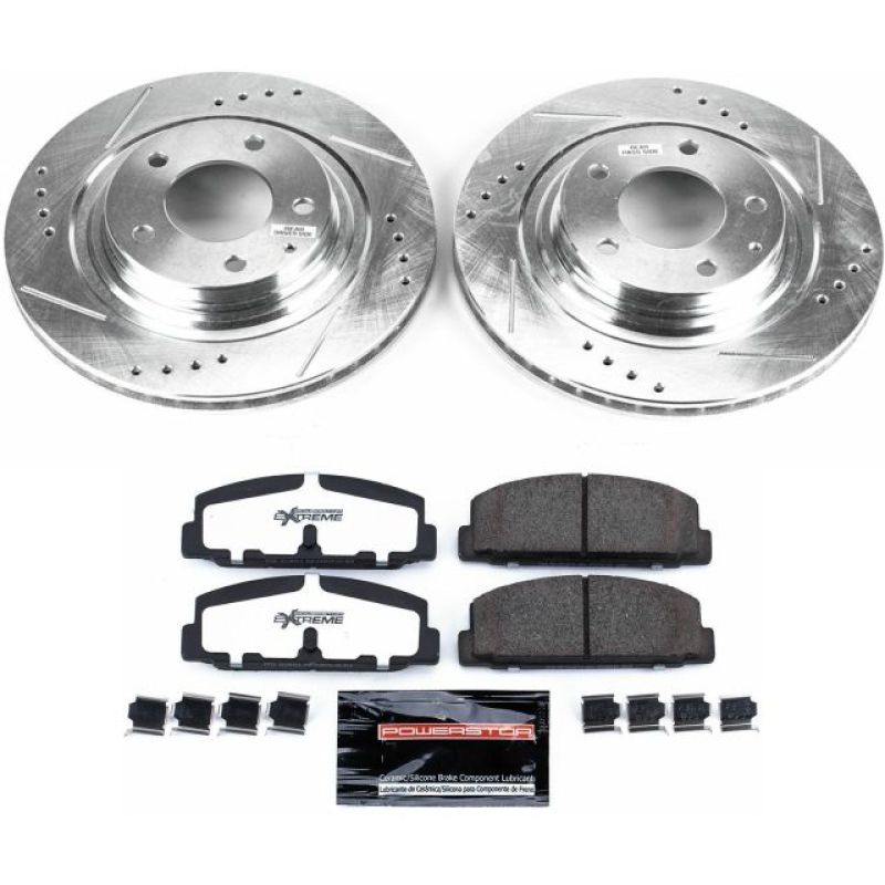 Power Stop 93-95 Mazda RX-7 Rear Z26 Street Warrior Brake Kit - K4835-26